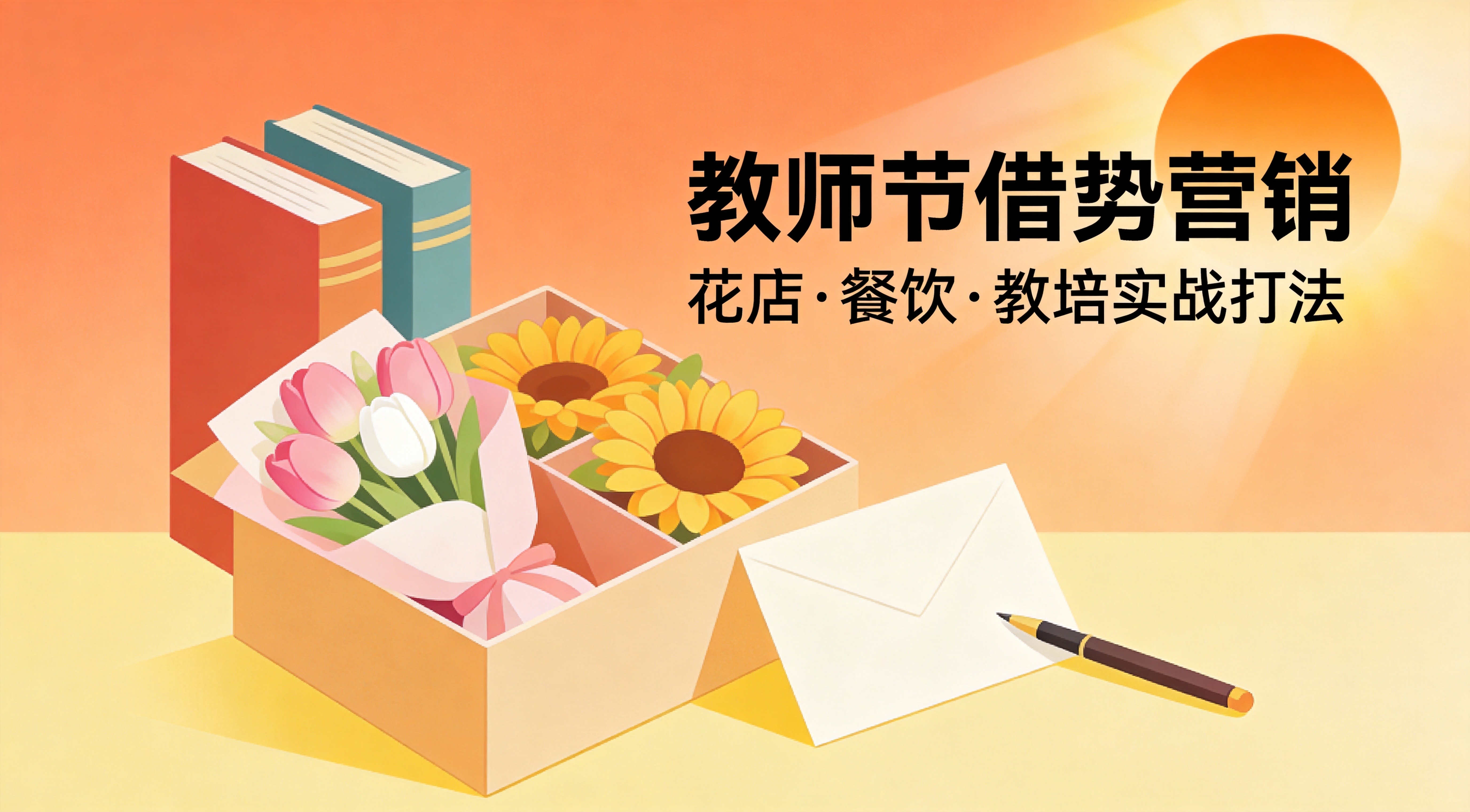 教师节借势营销实战：花店、餐饮、教培3大行业的活动方案与落地清单